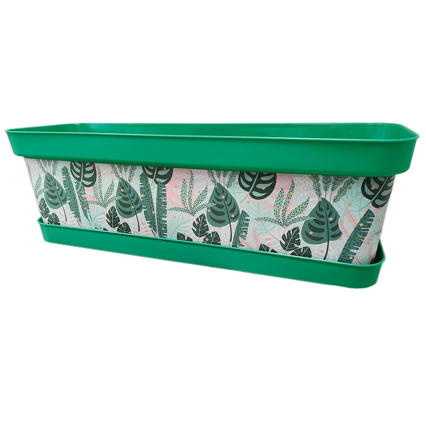 AC - Jardinera con Plato - Fabricado en Polipropileno - PLFT - Macetero para Jardin - Maceta para Plantas y Flores Rectangular de Plástico con Agujeros de Drenaje - 50 cm - Color Antracita — view 18