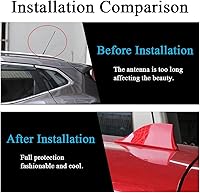 Vista 4 de ASUBHA Cubierta de antena de aleta de tiburón para automóvil, elegante antena de tiburón para decoración de automóvil, cubierta de antena