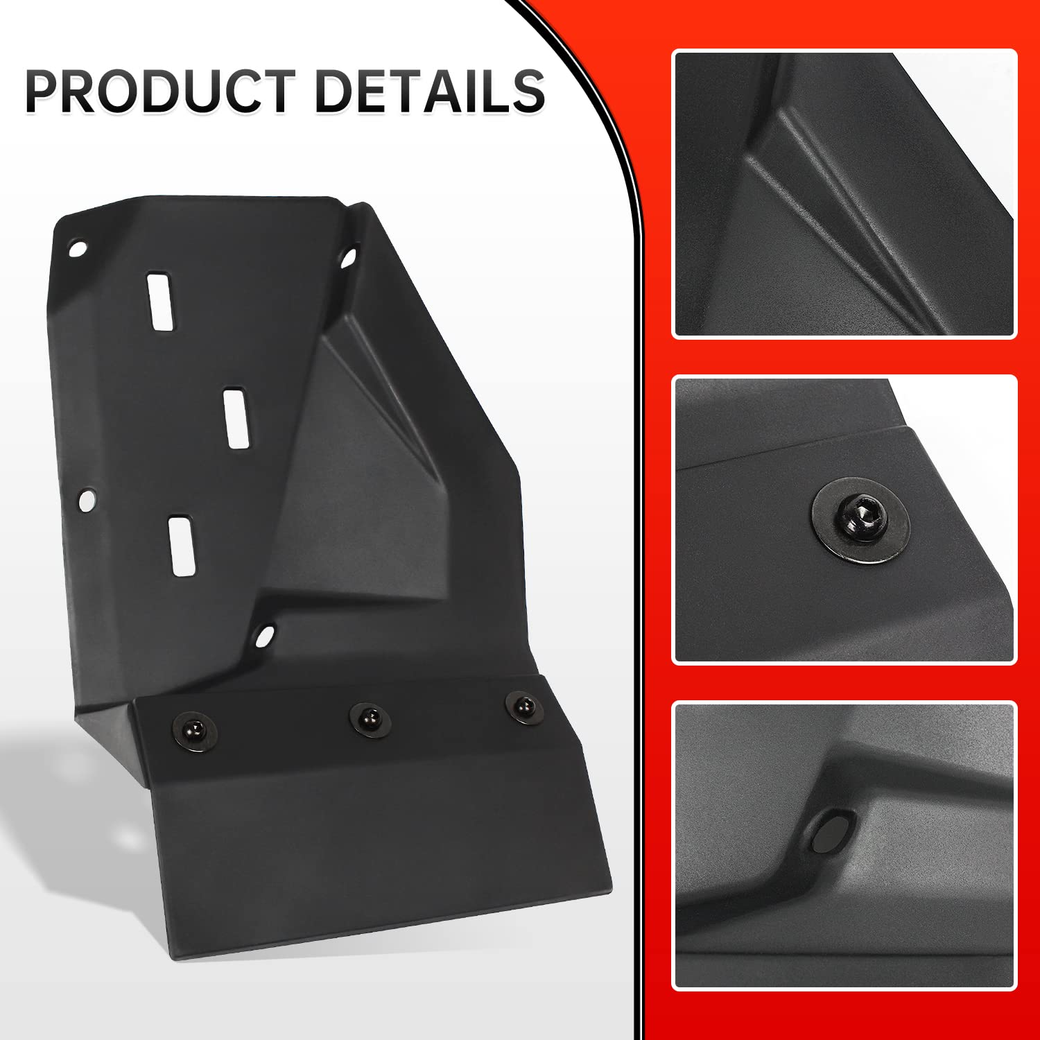 Guardabarros delanteros negros compatibles con Polaris RZR XP 1000 2014-2021, guardabarros de repuesto #2879938