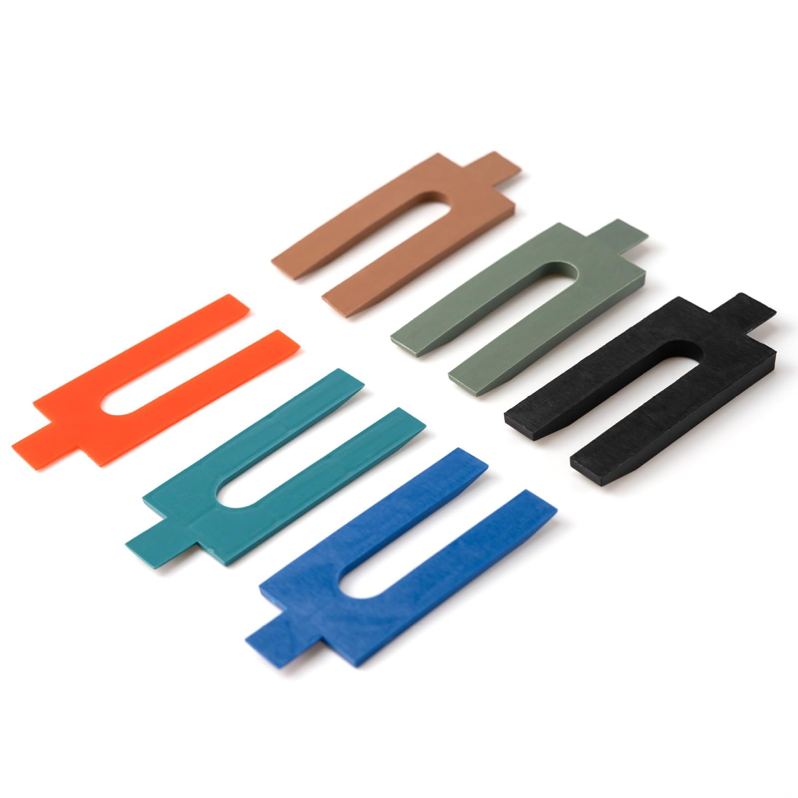 Lot de 150 entretoises en plastique pour cloison sèche, cales de vitrage en forme de U, cales, entretoises pour montage de fenêtre, lattes, cales de fenêtre de 1 à 6 mm