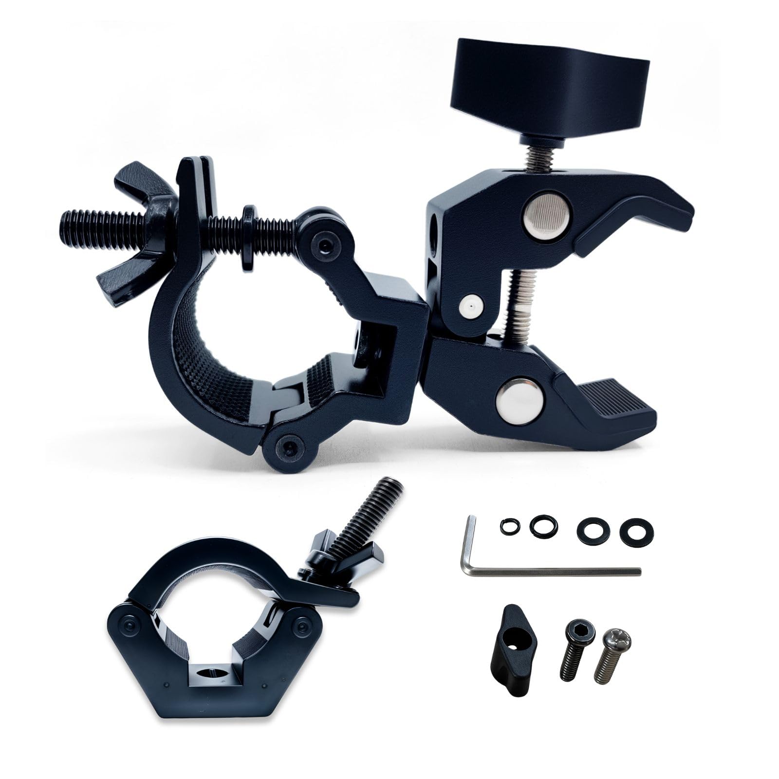 Heavy-Duty Bicycle U-Lock Mount – All-Metal Double Clamp Bike Lock Holder Bracket, Fits 0.78-1.57" Frames, Secure & Durable U-Lock Holder Compatible with Most Popular U-Lock Brands(Black)