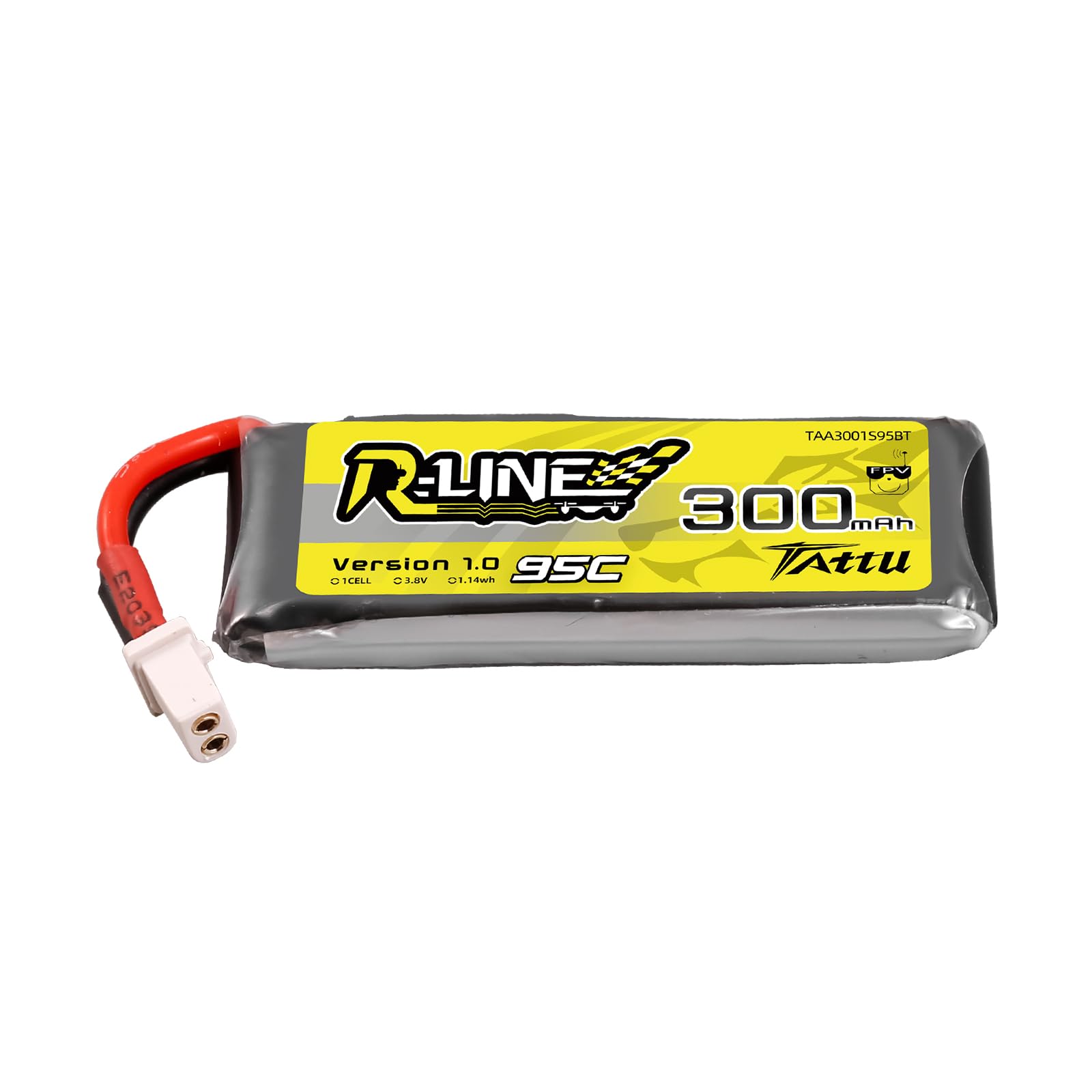 Tattu 1S Lipo akumulator 300 mAh 3,8 V 95C 1S1P HV Lipo akumulator Pack z wtyczką BT 2.0 do Beta Meteor65/Meteor75