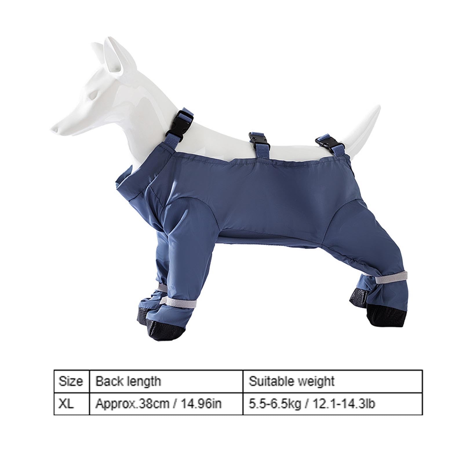 Dog Boots Leggings Adjustable Dog Pants with Foot Protectors, Boots Rain with Suspender, Anti Slip and Dirty Proof Shoes Leggings Paws Protector for (XL)