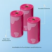 Vista 2 de Best Pet Supplies - Bolsas para limpieza de excremento de perro, rollo de repuesto, uso en exteriores, a prueba de fugas y desgarros, plástico