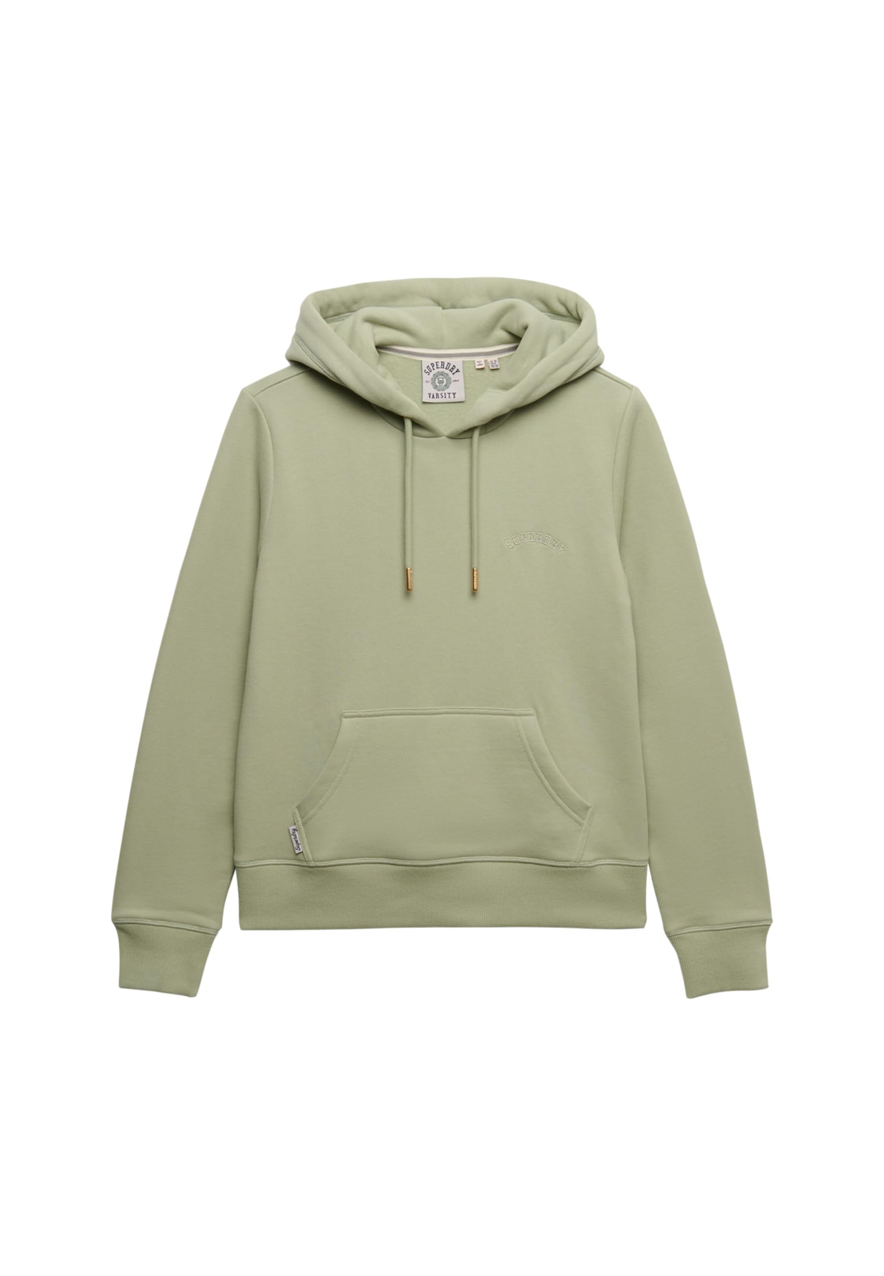 Superdry Women's Essential Logo Emb Hood Hb Sweater, Dusty Sage, 18