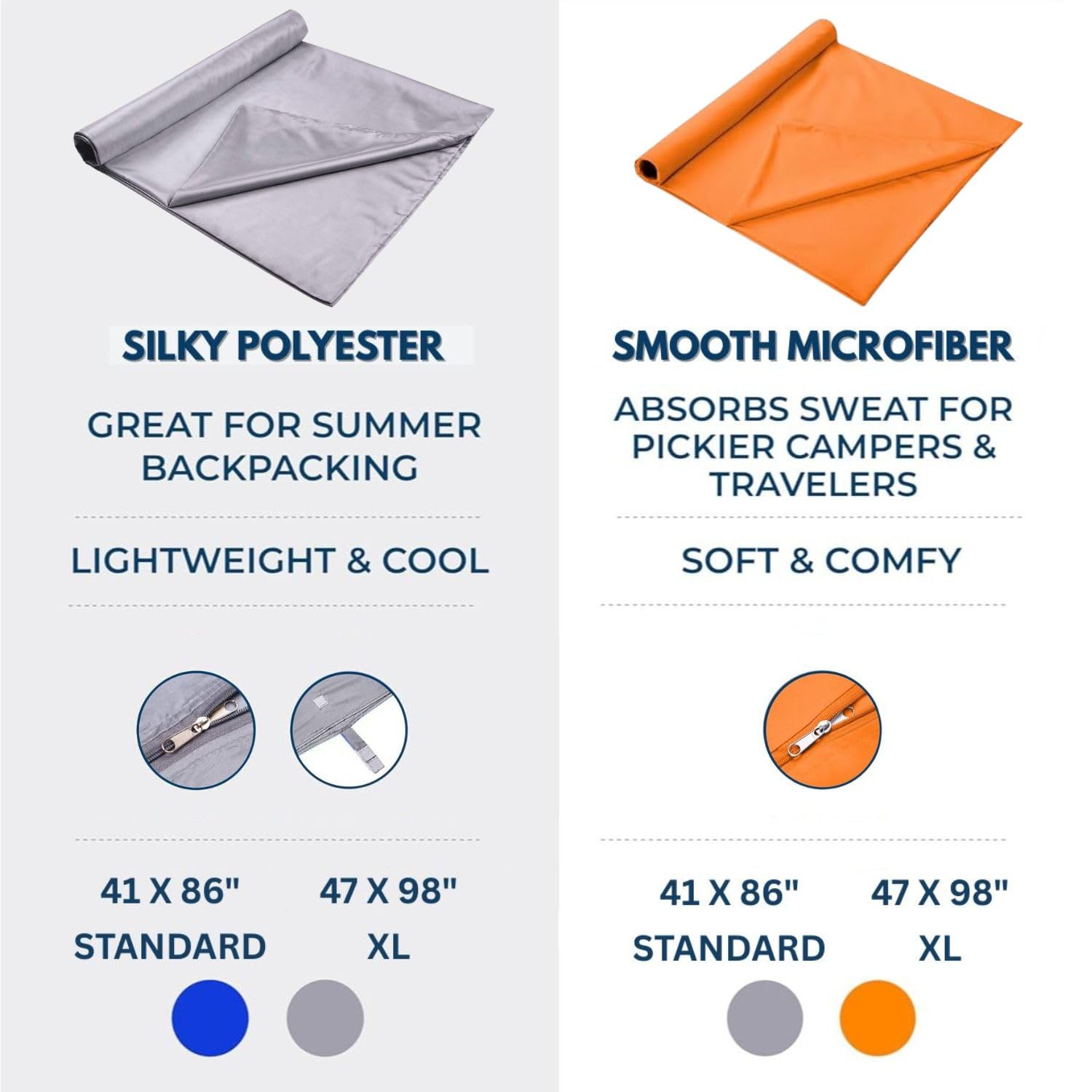 Amazon | The Friendly Swede 寝袋ライナー - 寒い季節のキャンプ用