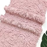  HOCEDO Tissu en Fausse Fourrure en Microfibre gaufrée 100x150cm, Tissu Doux, Imitation Fourrure de Lapin, vêtement de poupée, Manteau, Veste, matériel de Couture