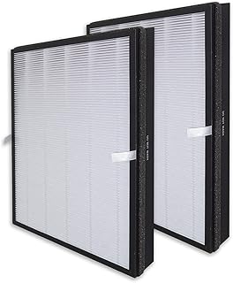 PUREBURG Replacement True HEPA Filter Compatible with TaoTronics TT-AP003 and VIVOSUN 5-in-1 Air Purifiers,H13 3-Stage Filtration Activated carbon 2-IN-1 Air Clean Dust VOCs,2-Pack