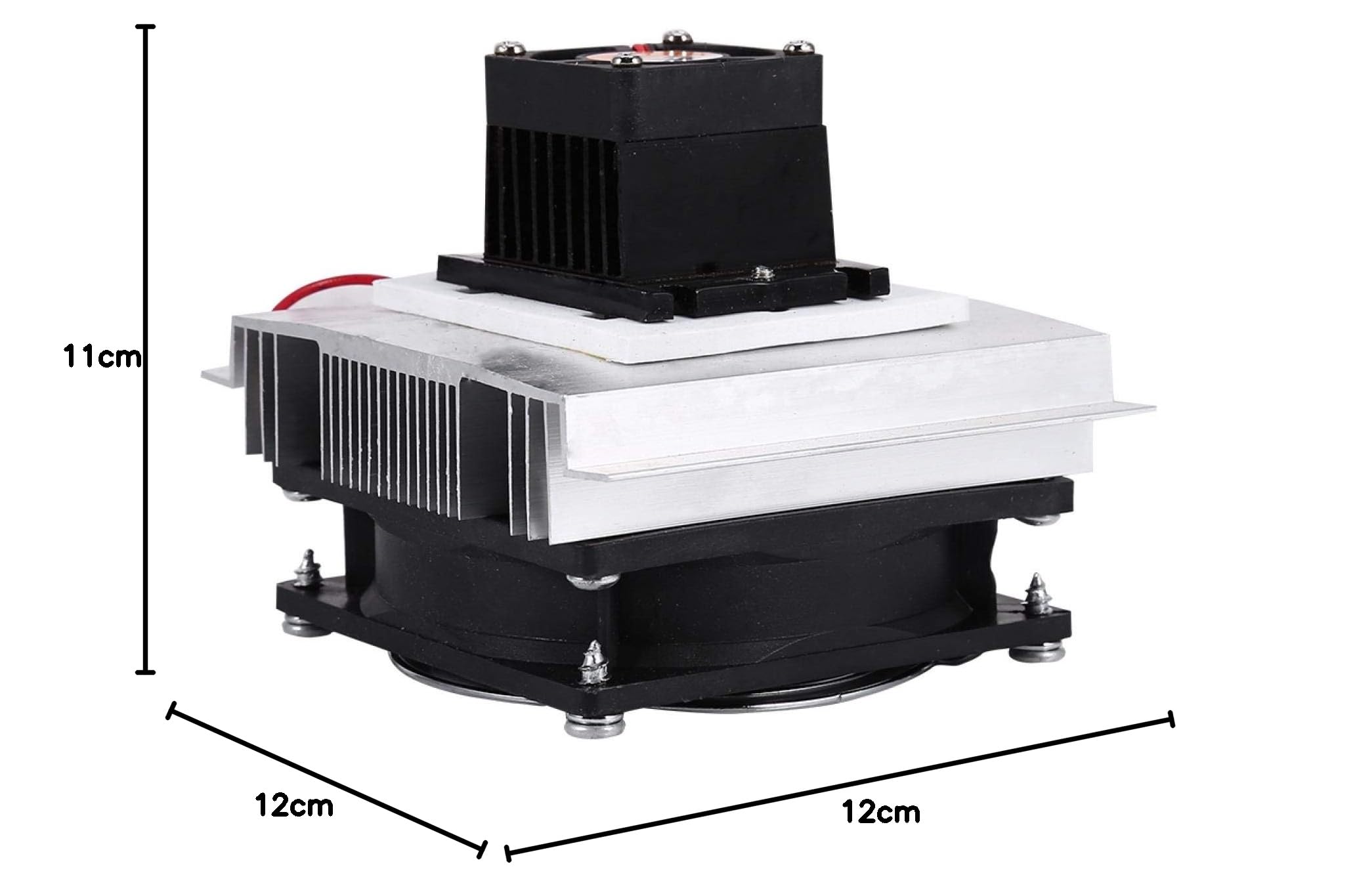 Akozon Peltier termoeléctrico Kit de de refrigeración de semiconductores de refrigeración Kit de ventilador de bricolaje Enfriador necesita 12V DC 6A Power