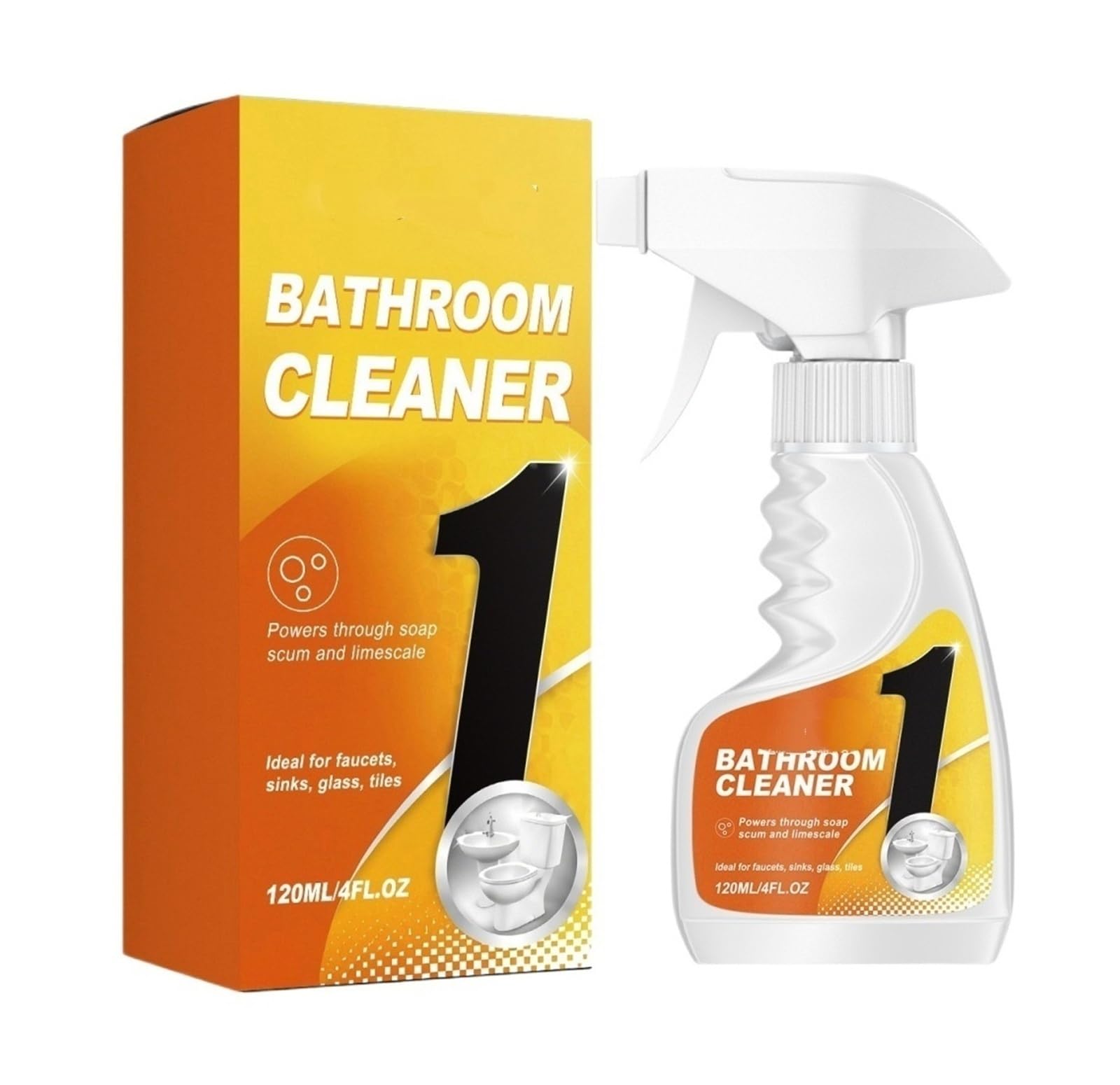 ¡Un artículo imprescindible for el hogar! Limpiador de baño de 120 ml, elimina rápidamente la cal y los restos de jabón y refresca las manchas de azulejos(4pcs)