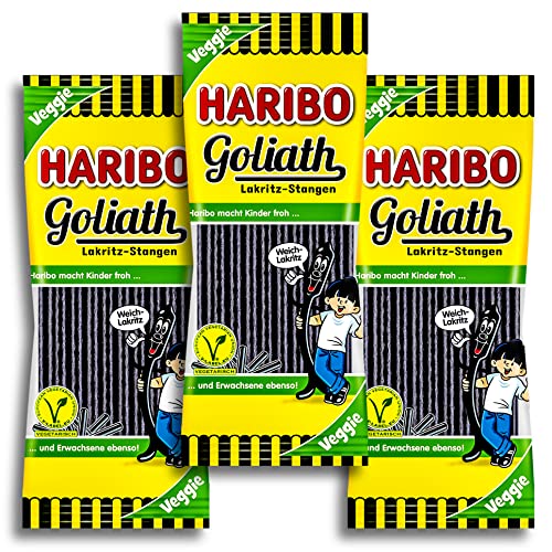 3 er Set Haribo Goliath Lakritz-Stangen 3 x 125g
