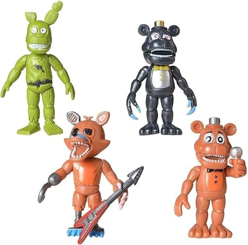 Themaz 12Pcs/Set Inspired By Game At Freddys Five Nights Figure Toy Action Security Breach Foxy Bonnie Fazbear Pvc Model Dolls Fnaf For Kid Gifts.. #TOP2