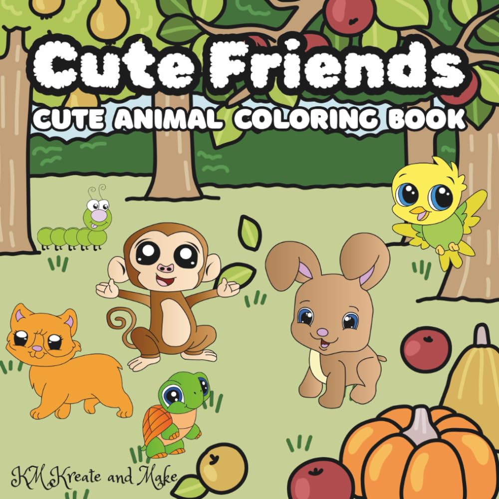 Cute Friends: Animal Coloring Book