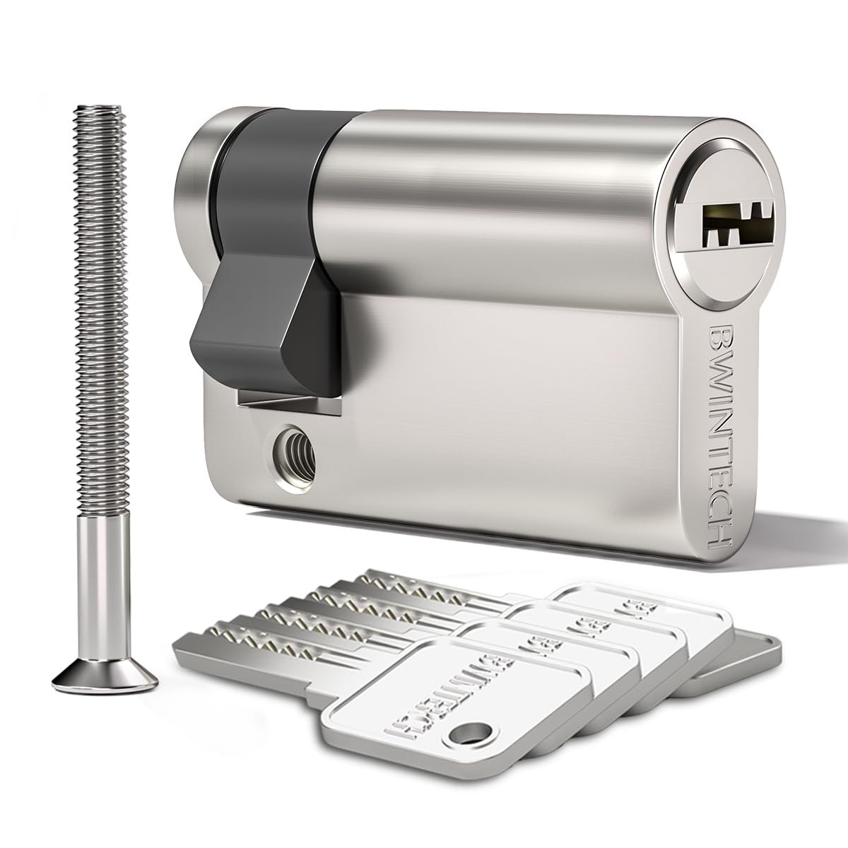 Cilindro Di Sicurezza Europeo In Ottone - Con 5 Chiavi | Antiscasso E Anti-Urto Per Porte - Foto 5