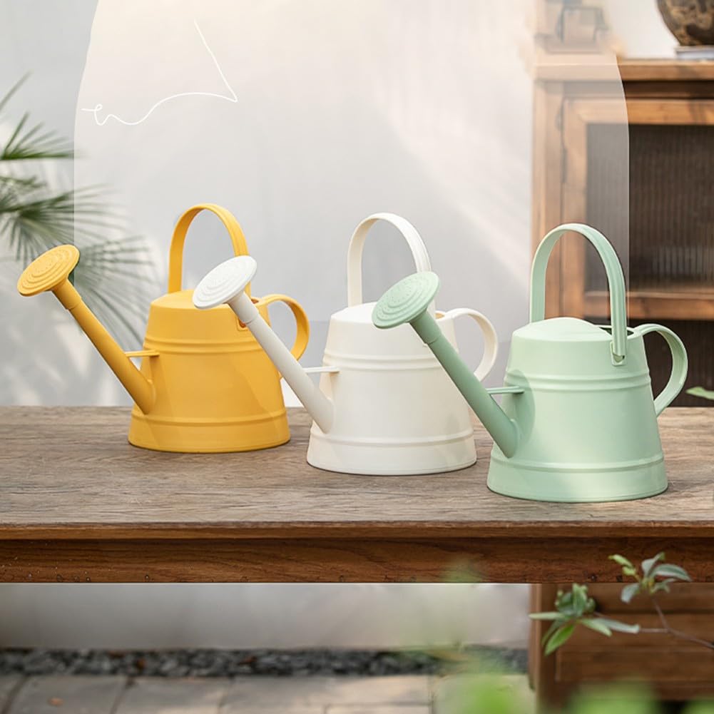 Gie?kanne 3,8L mit langem Ausguss, robuste Gartenkanne aus dickwandigem PP-Kunststoff, ergonomischer Griff und Abnehmbarer Brause f¨¹r Zimmerpflanzen und Balkon