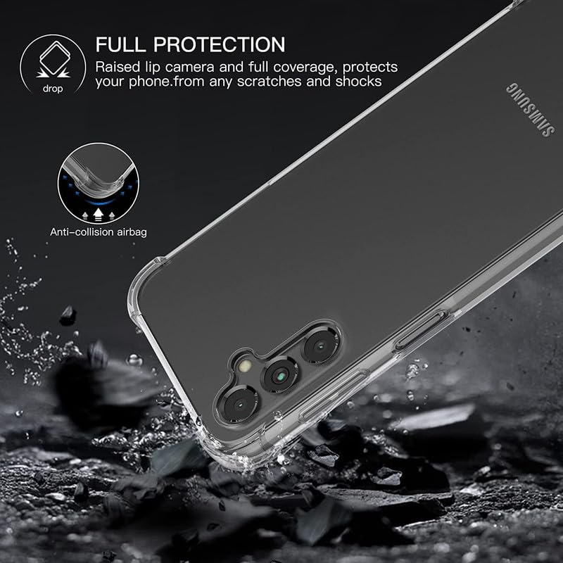 Image of Case Creation New Samsung F15 5G Premium Imported 0.3mm Crystal Clear Totu Silicone Transparent Flexible Soft Corner Protection with TPU Slim Back Case Color Cover for F15 5G