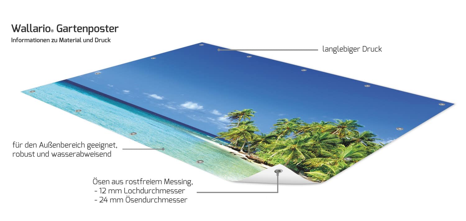 Wallario Rundes Outdoor-Poster – Felsenschlucht In Thailand, 30 Cm Durchmesser, Wetterfest & Sofort Aufhängbar