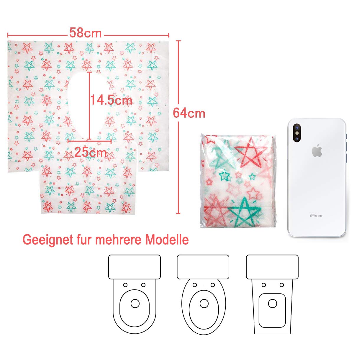 Copriwater Monouso XLKJ - 20 Pezzi, Impermeabili, Per Viaggi E Bagni Pubblici - Foto 11