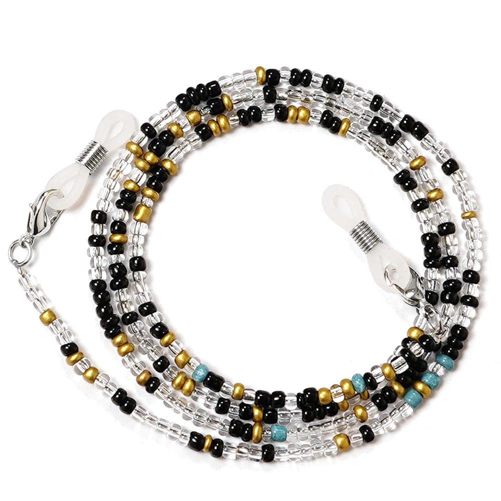 Bohemian Colored Mask Strap Beaded Glasses Chains Women Face Mask Lanyard Chain Slip Women's For Eyeglass Sunglasses