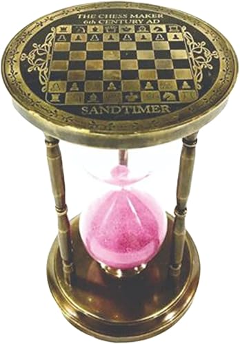 Temporizador de arena con reloj de arena náutico marítimo y atractivo temporizador de arena de latón, decoración del hogar y mesa de oficina,