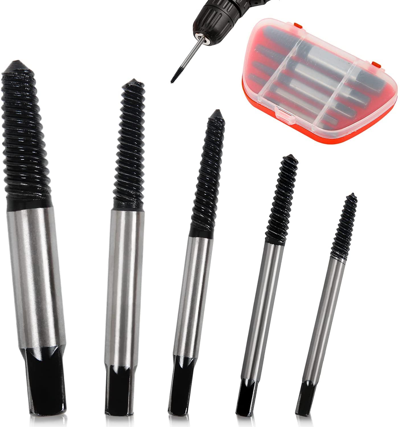 uptodateproducts Broken Bolt Extractor Kit, Pipe Screw Extractor Set, Bolt Extractor Set Stripped Screw Remover,for M3-M19 (1/8"-3/4") Thread Broken Stud, Screw, Bolt Easy Back Out-5PCS (B09TW3M8RZ) Amazon Price History, Amazon Price Tracker