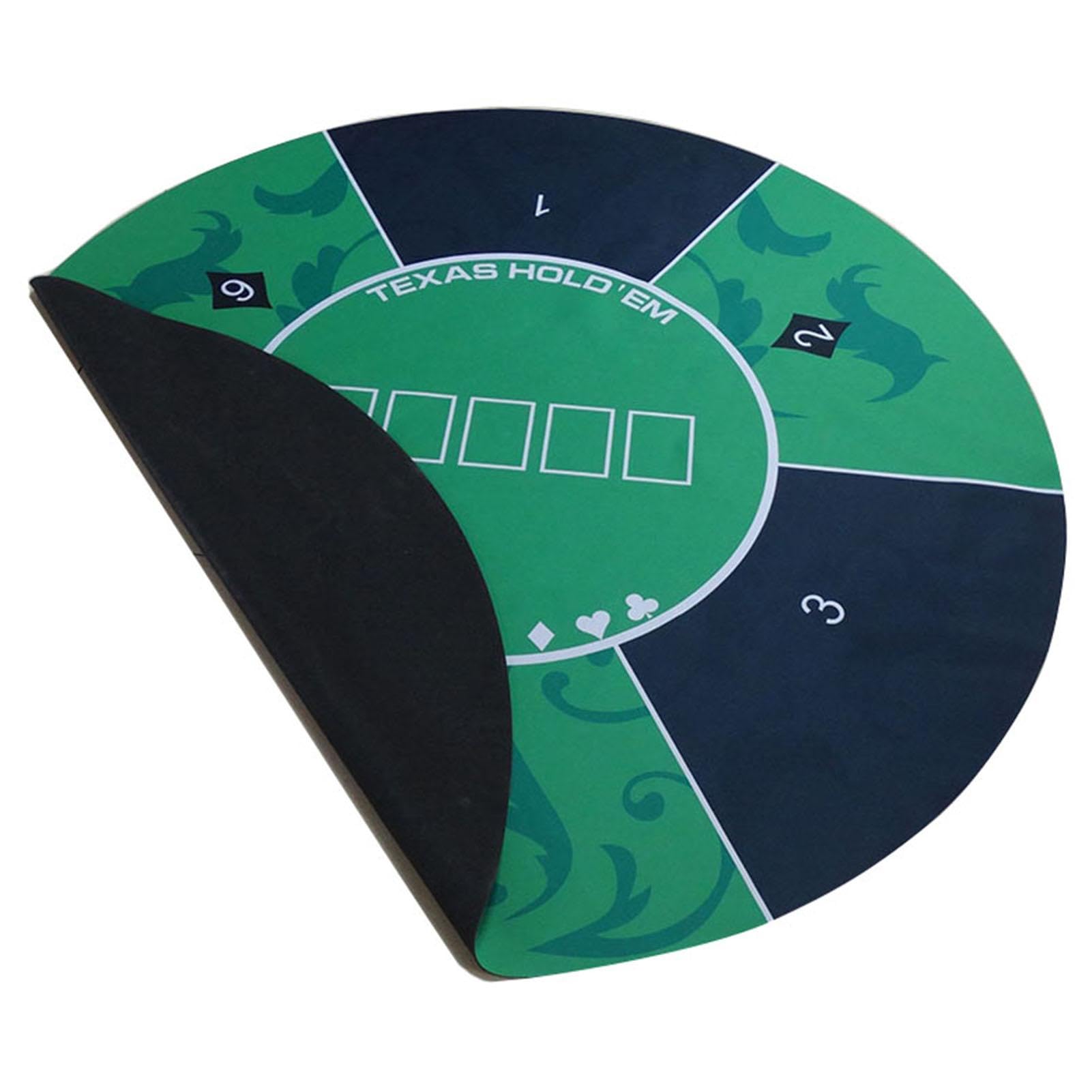 Tapis de poker - Tapis de jeu de poker de table | topperr de poker avec tapis en caoutchouc pour tables avec sac de transport | Table de poker portable pliable | Tapis de table adapté