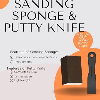 Wood Putty Filler Kit Bundled with 16oz DAP Wood Filler, Do it Best Sanding Sponge and Putty Knives (3 Items)