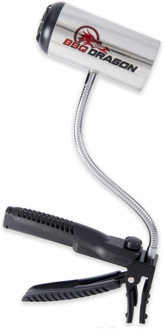 BBQ Dragon Charcoal Starter Fan — Lights Charcoal in 10 Minutes | Cordless Variable Speed Fire Blower for Grills, Smokers, Fire Pits, Fireplaces & Campfires