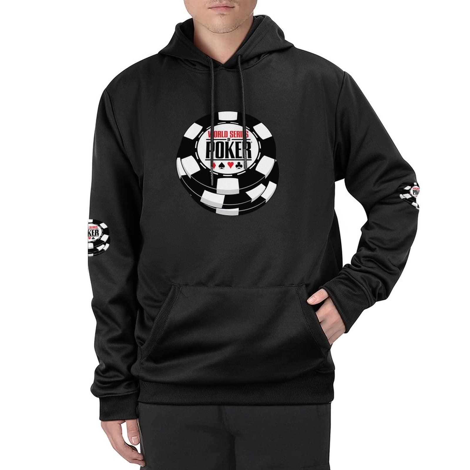 Amazon.com: WSOP Poker Adult Hooded Printed Sweatshirt for Men