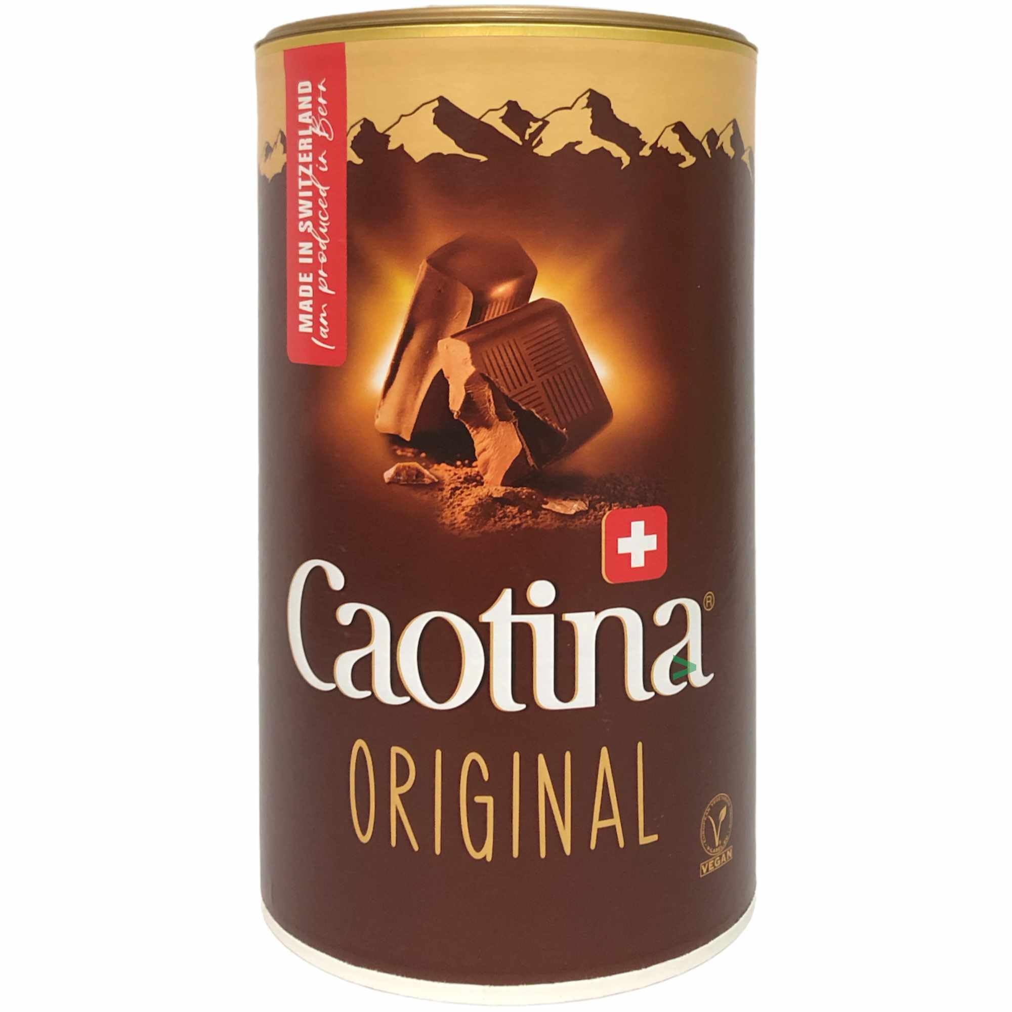 Caotina Original Kakaopulver Getränkepulver aus echter Schweizer Schokolade 6er Pack (6x500g Dose) + usy Block