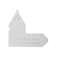 Vista 7 de Starrett Medidor de radio individual para radios convexos y cóncavos, ideal para carpinteros y construcciones, acero inoxidable, calibre de radio