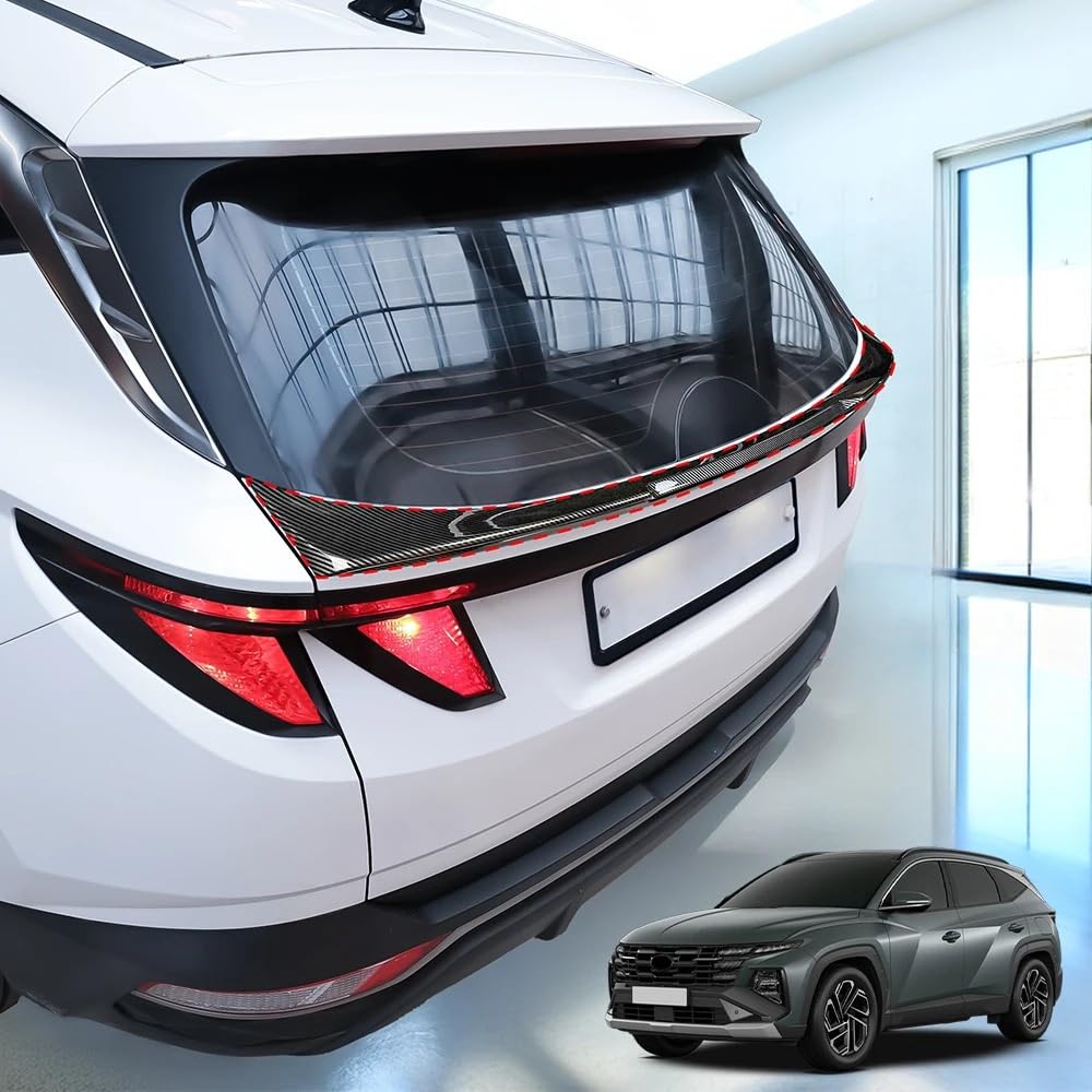 Spoiler dachowy Pasuje do Tucson NX4 pasuje do NX4 PE 2022-2026 LHD/RHD tylny spojler dachowy ABS listwa wykończeniowa górne skrzydło bagażnika nakładka na wargę(Carbon Fiber Black)