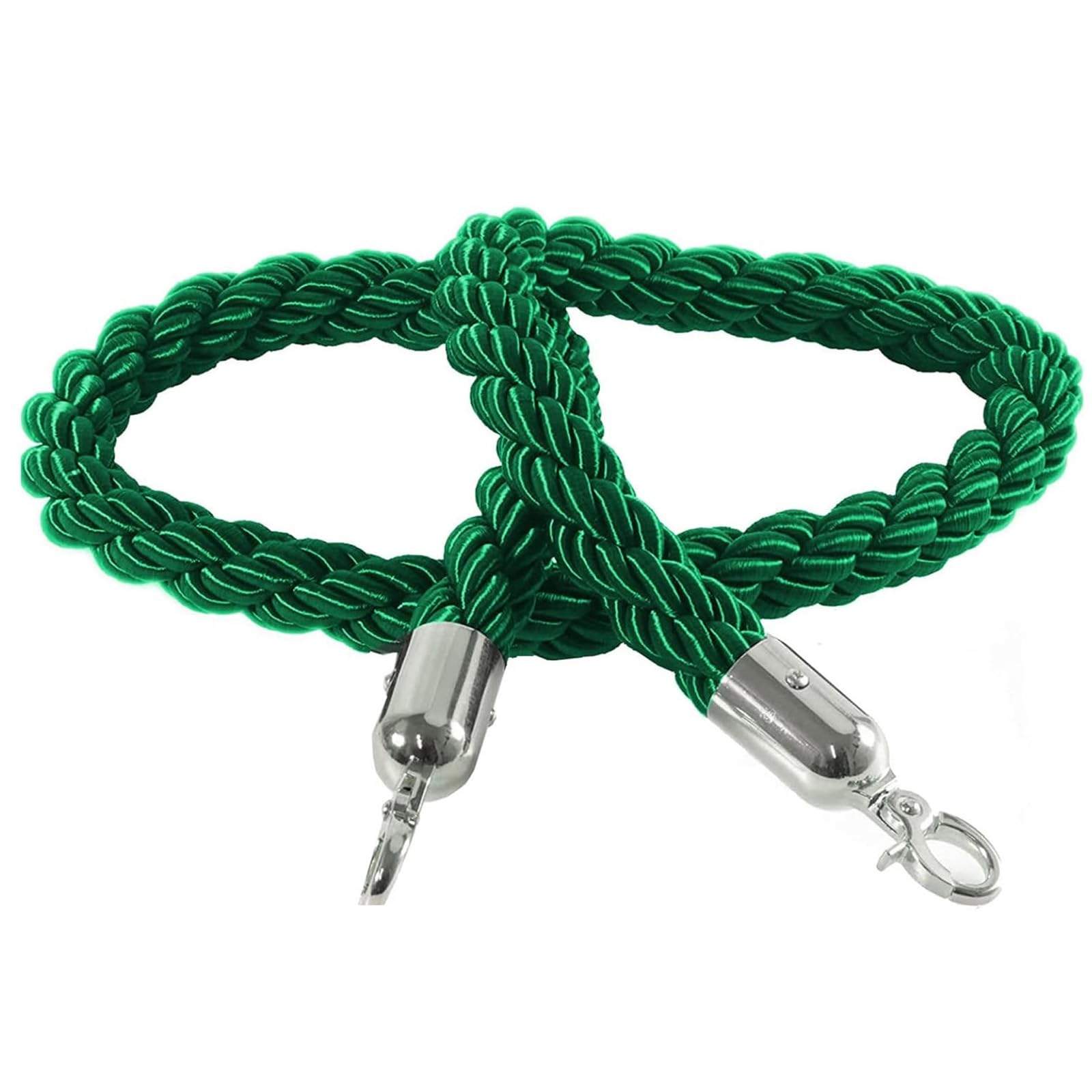 AUNANGLJSCS Rope barriers, Queue Barrier Rope, 1/1.5/2/2.5/3M Silver Stanchion Ropes,Crowd Control,Braided Hemp For Divider(Green,3M)