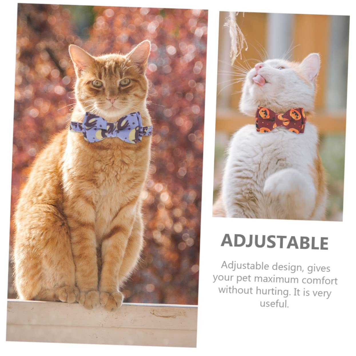 Kisangel 6stücke Katzenhalsband Mit Halloween- Verstellbar Mit Glöckchen Und Schleife Für Kätzchen Und Kleine Hunde Dekorative Haustierhalsbänder Für Feste Und Feiertage