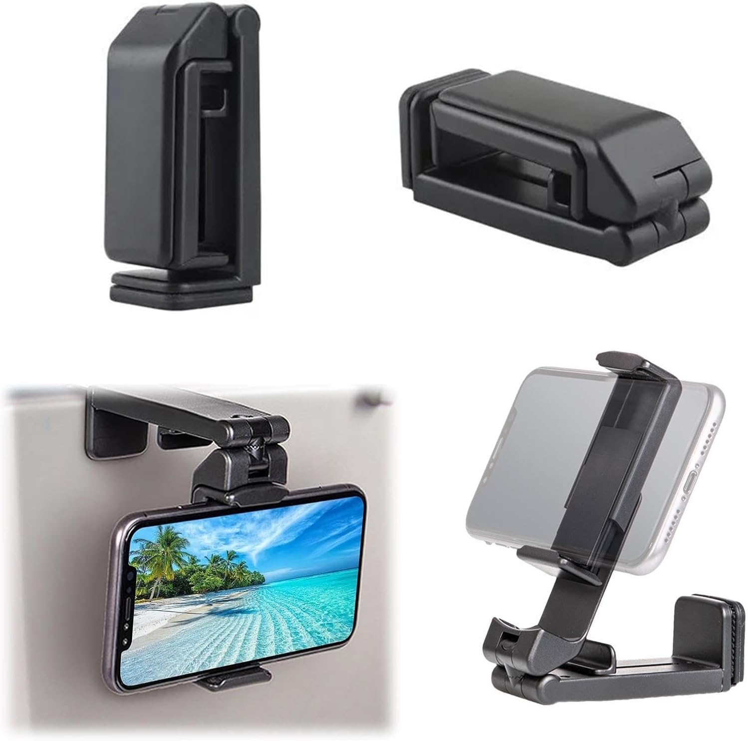 Airplane in Flight Phone Holder with 360° Rotating Clamp Universal Adjustable Desk Mount for Travel Home and Office,Phone Clip Compatible with Phone and Android Devices Foldable Portable-image-48