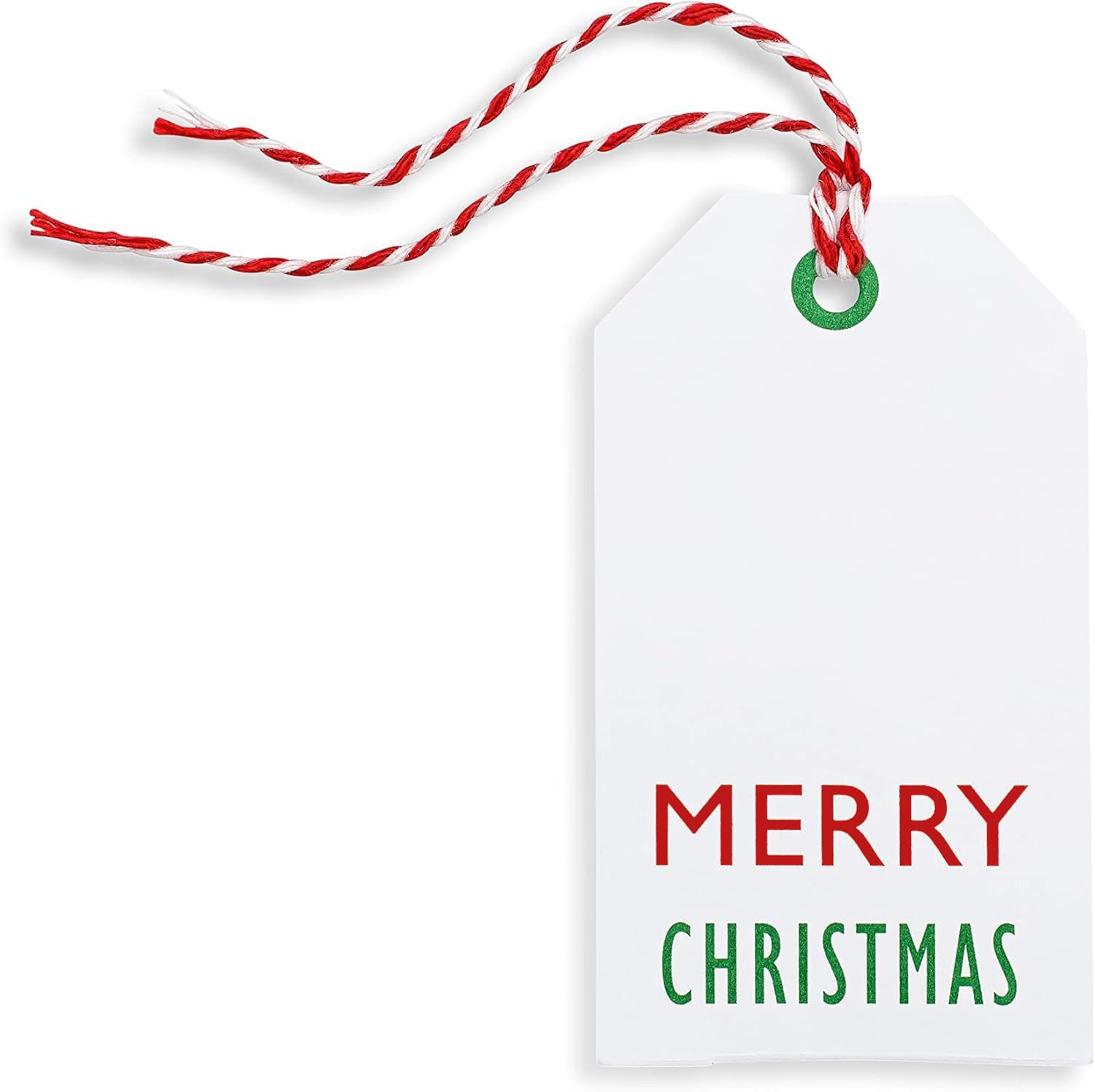 K-Kraft Christmas Gift Tags - 25-Pack - Festive Kraft Tags with Red & White Baker's Twine - Perfect for Wrapping Holiday Presents!