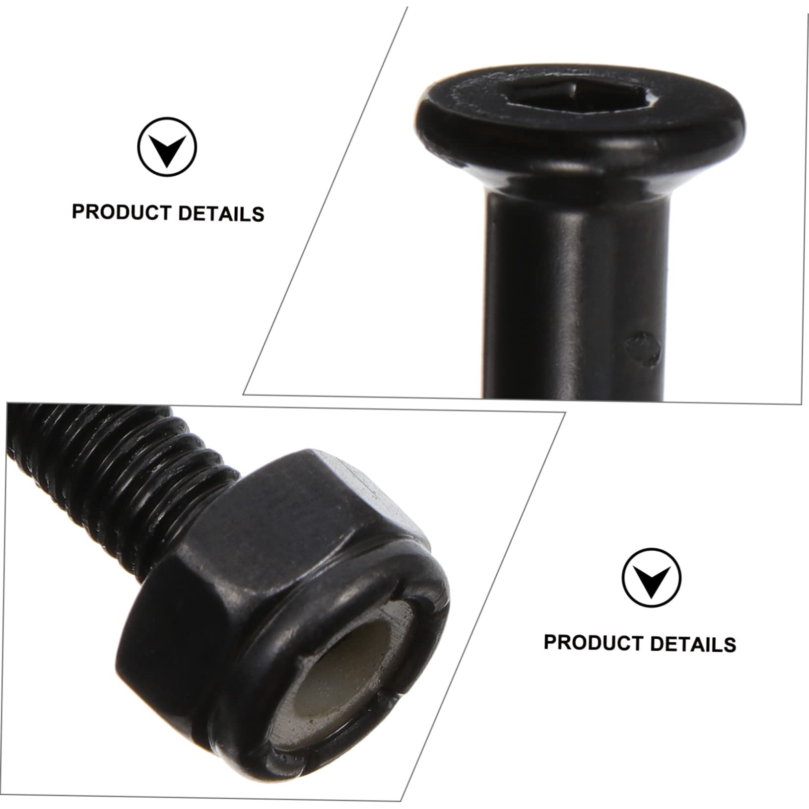 Yardwe 40-Piece Set Skateboard Bridge Pins Hardware Accessories Easy Install Mounting Screws for Skateboarding