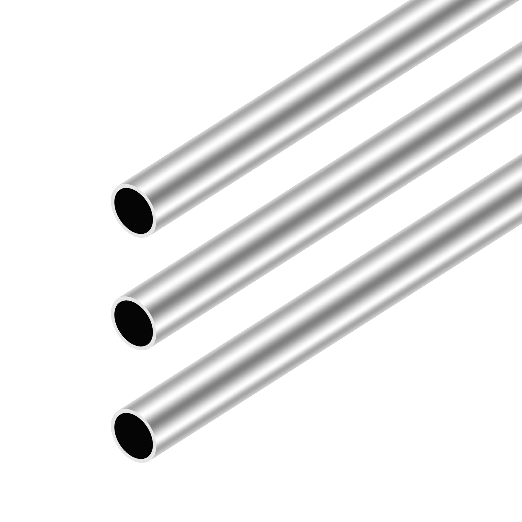 Imeistek Silver 6063 Aluminium Round Tubes,14Mm Od,12Mm Id,300Mm Length Seamless Straight Round Tubing For Industrial,Decorative,Architectural(3Pcs)