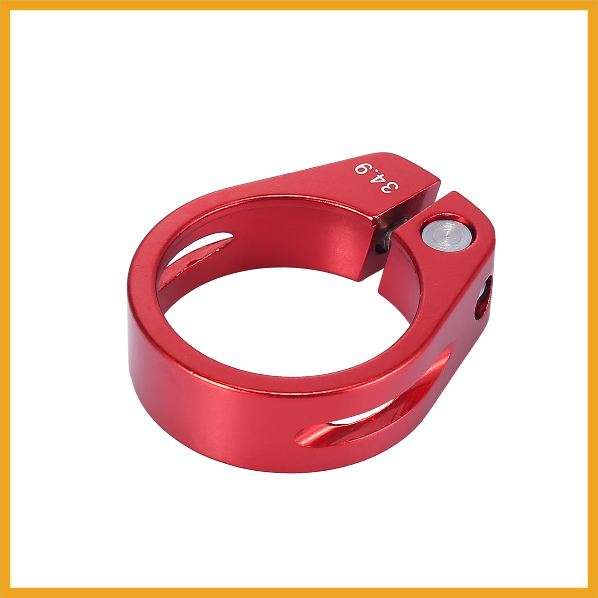 Partuto 34.9mm Aluminium Alloy Bike Seat Post Clamp Seat Post Adapter Red Replacement - Image 4