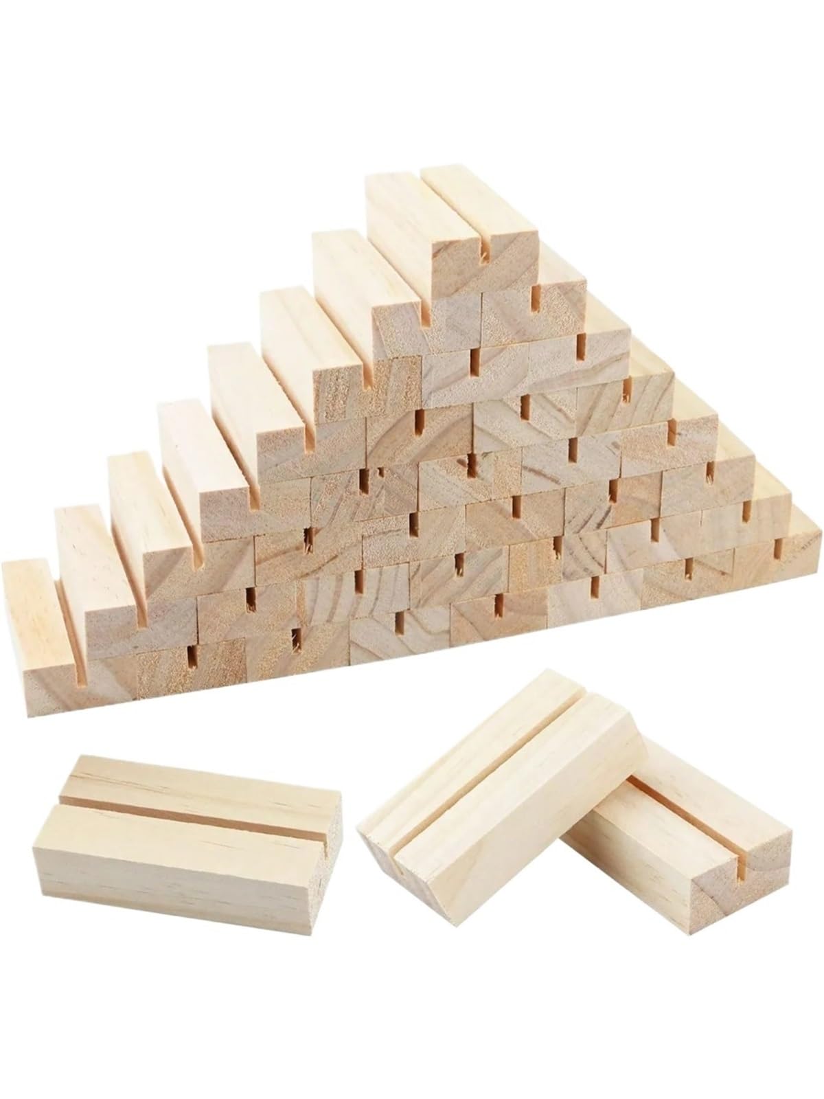 Rustikale Tischkartenhalter aus Holz für Hochzeiten, Foto-Postkarten-Clip-Ständer (20 Stück), 10/20 Stück