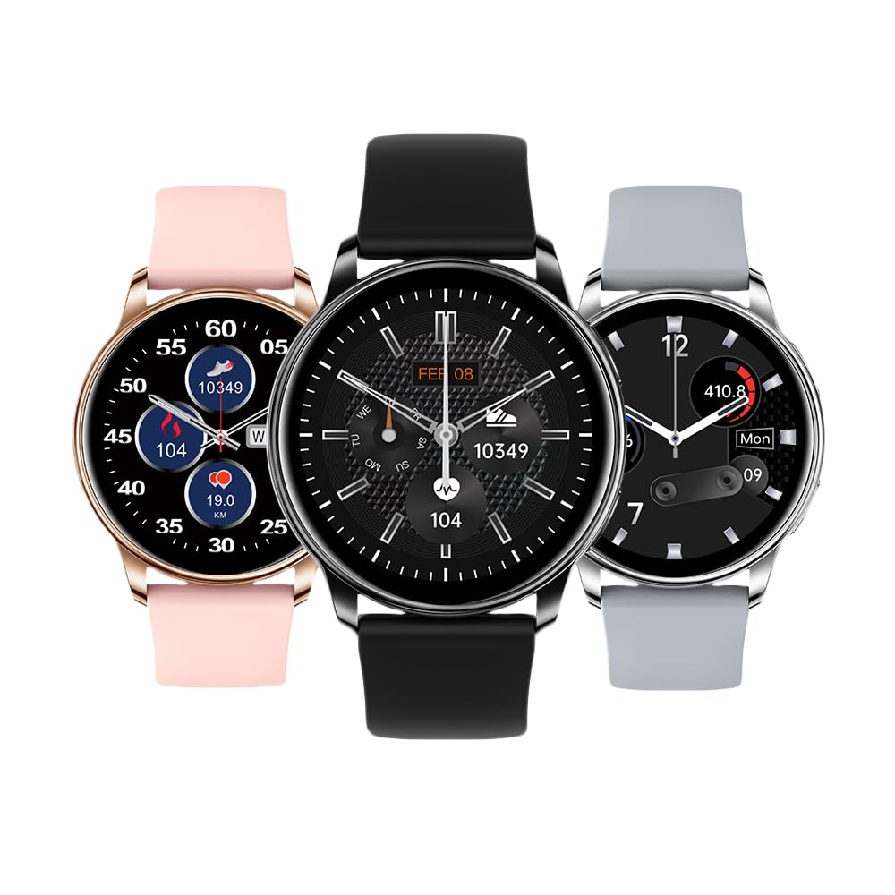 MEIION Luna Smartwatch Damen mit Telefonfunktion, Fitness Tracker, Blutdruckmessung, Whatsapp