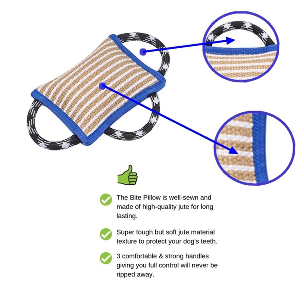 Oreiller à mâcher anti-stress pour chiens qui freine les comportements destructeurs - Jouet interactif amusant à mâcher pour chiens de plein air - Jouet interactif pour l'intelligence de l'ennui -