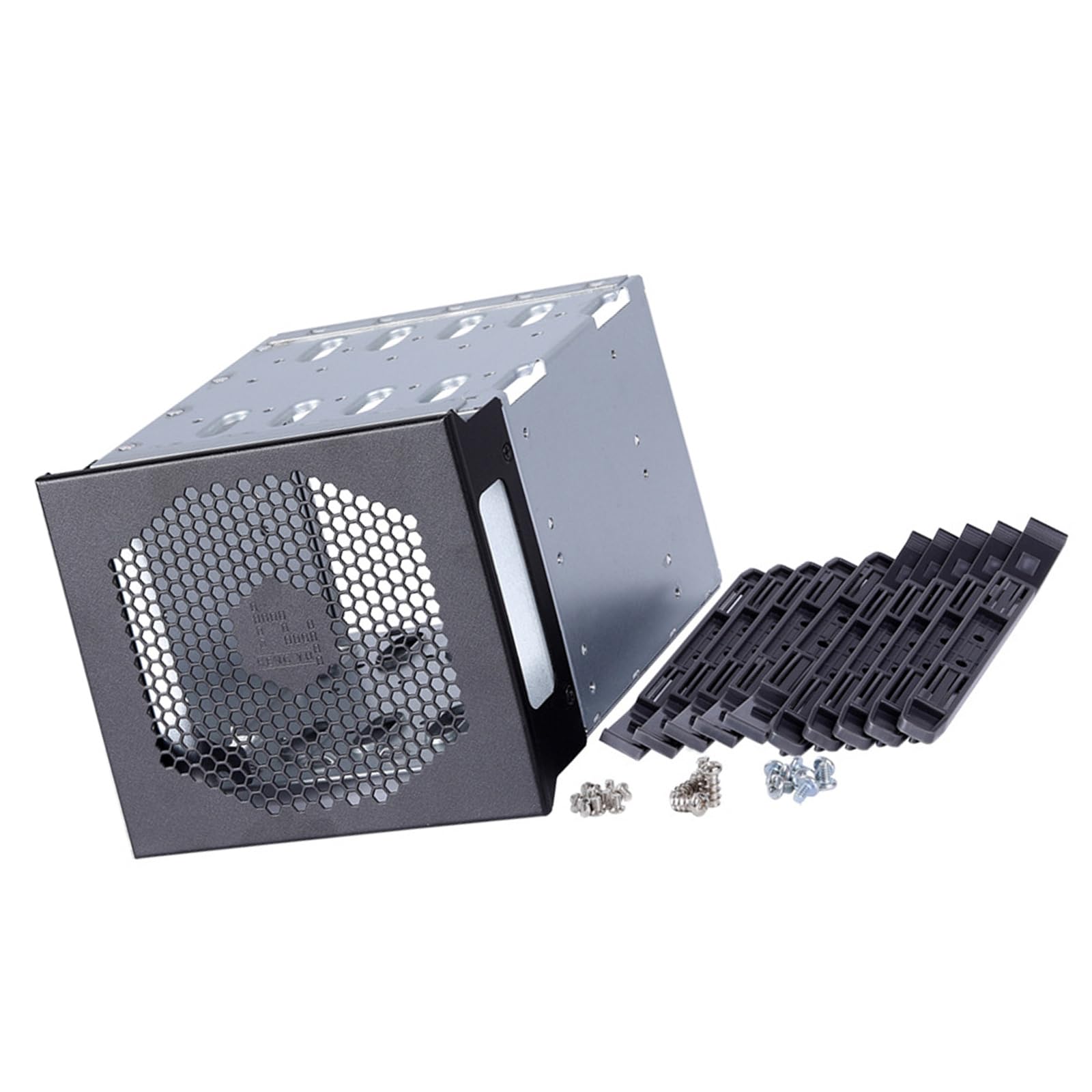 Caja de almacenamiento de 5 compartimentos de 3.5 pulgadas, cinco discos, 3 chasis, caja de almacenamiento de expansión para computadora, jaula de disco duro de alta capacidad