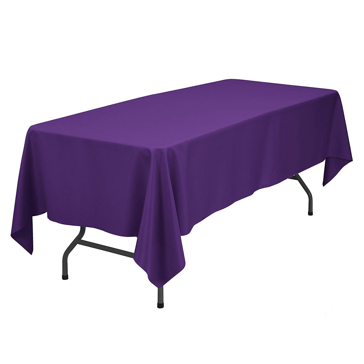 Sunnolimit Rectangle Tablecloth - 60 x 102 Inch - Purple Rectangular Table Cloth for 6 Foot Table in Washable Polyester - Great for Buffet Table, Parties, Holiday Dinner, Wedding & More