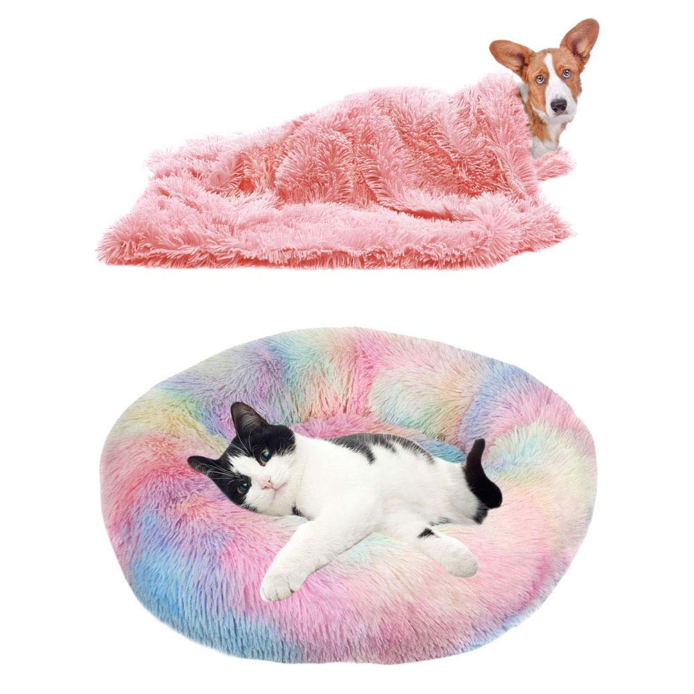 Letto Per Cani Rotondo,Cuscino Gatti Letto Donut,Base Impermeabile Antiscivolo Lavabile Cuccia Per Cani E Gatti,cuccia Cane Morbida Taglia Grande,cucce Per Cani Da Interno (100cm,Grigio Scuro