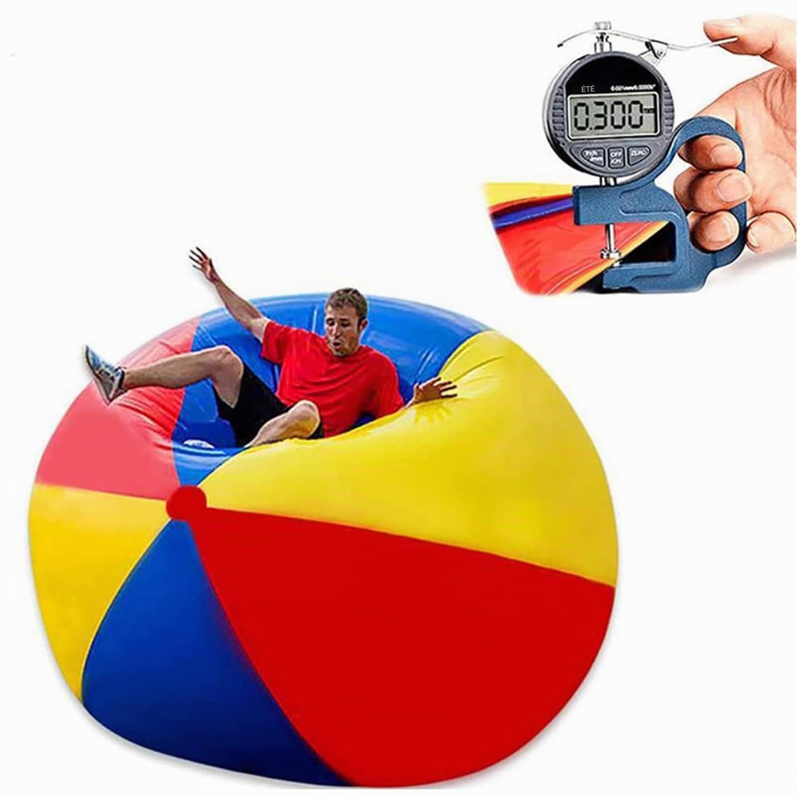 Ballon Gonflable Géant de Piscine Bulle, Foot de Taille Jumbo pour Jeux d'eau et de Plage 80cm 100cm 120cm 130cm 150cm 180cm 200cm,100cm(3.3ft)