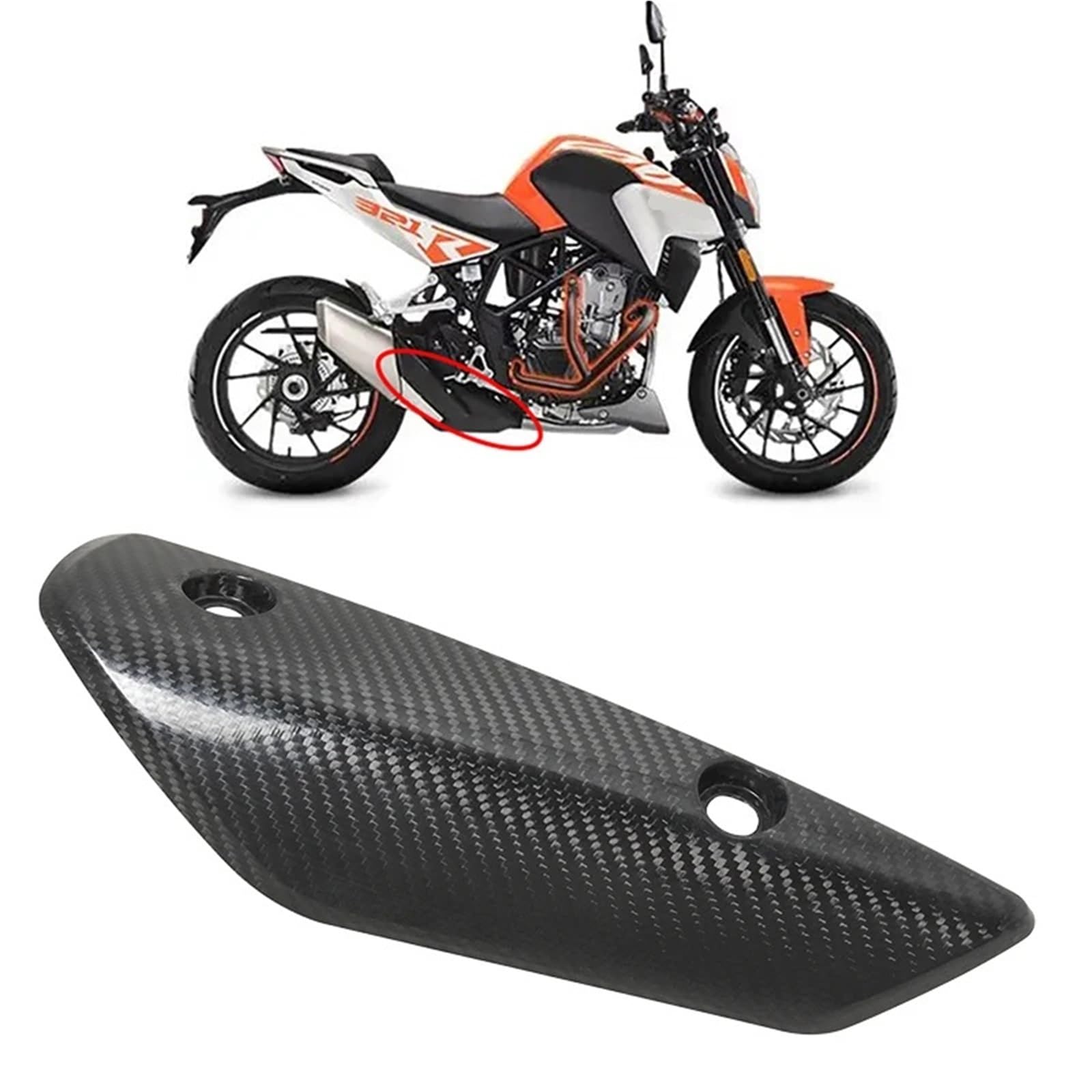 Protector Térmico El Tubo De Escape De La Motocicleta para Cobra 321RR (para La Conexión Central).