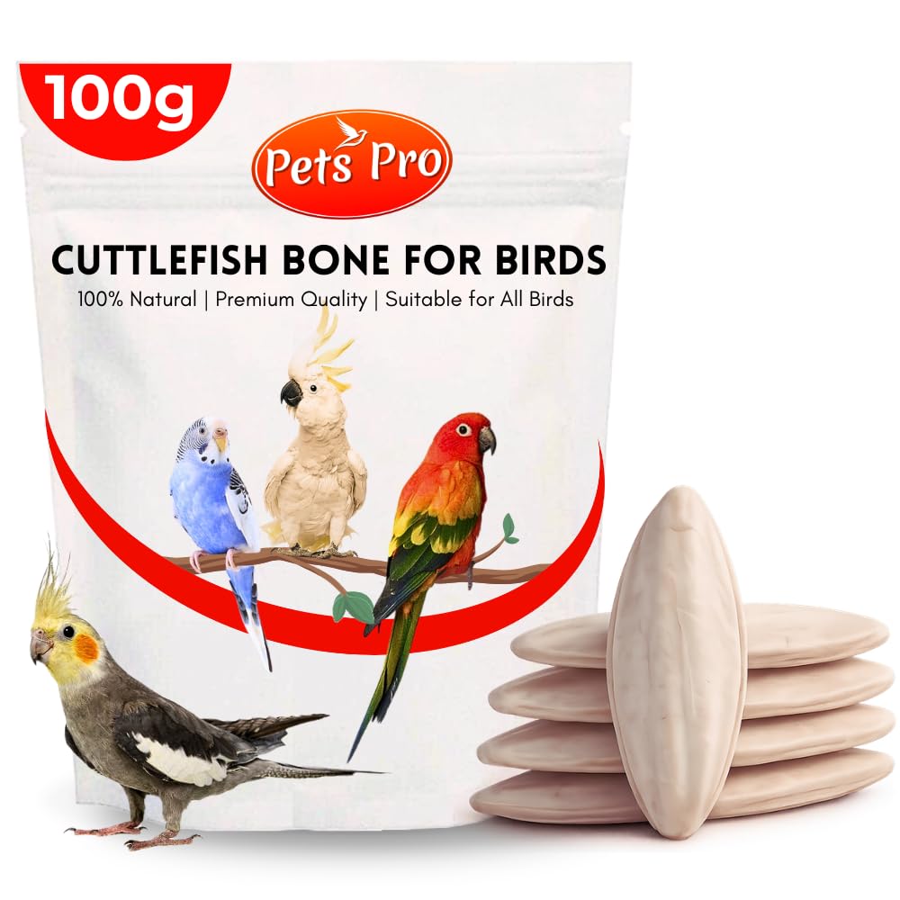 Pets Pro Cuttlefish Bone for Birds 5-inches 100gm | Calcium-Rich, 100% Organic Chemical-Free - Boosts Immune System and Promotes Gut Health | Bird Food Feed Seed Mix Kangni Millet-image-24