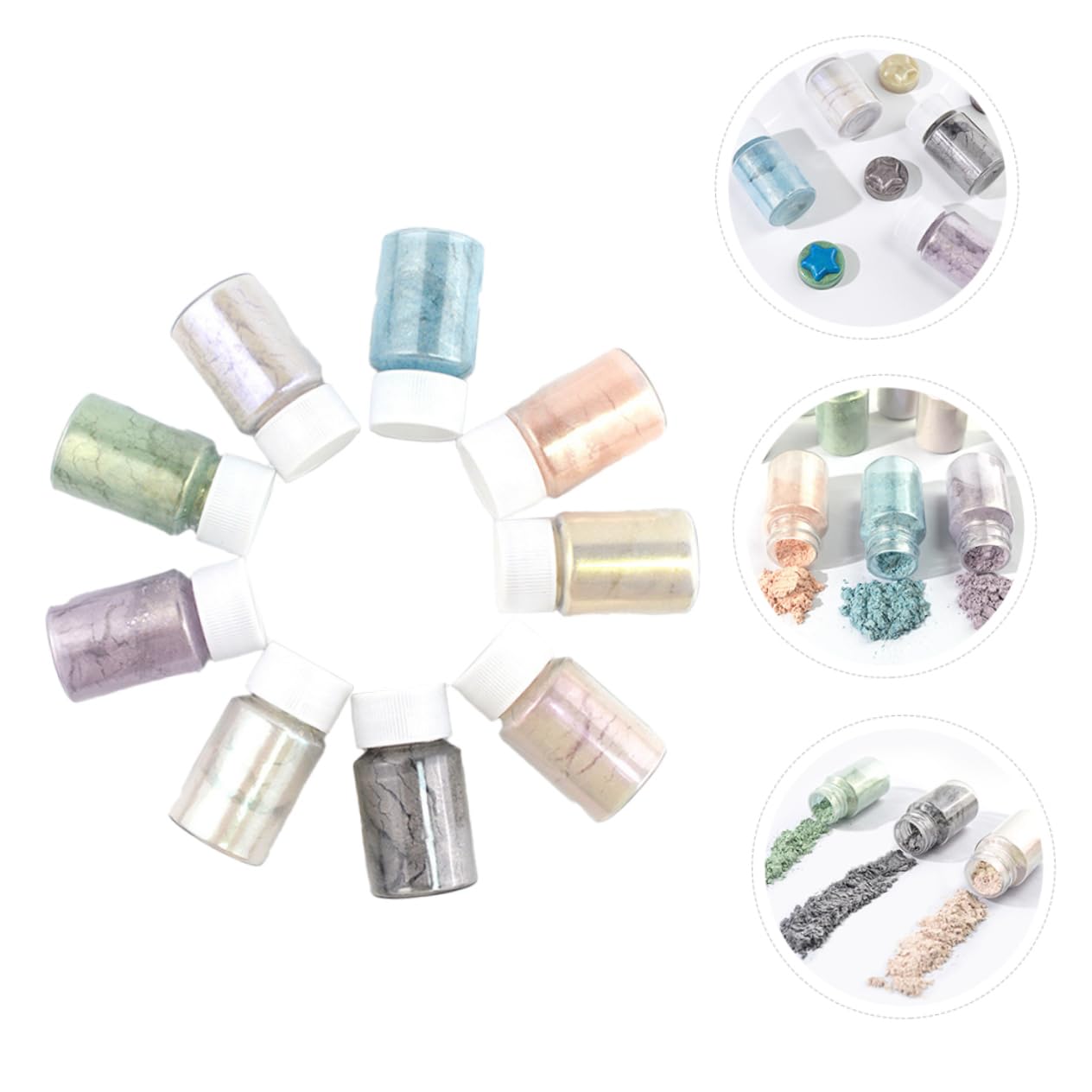 Lurrose 27piezas De Mica Práctico Para Cosméticos De Multi- Para Manualidades y Maquillaje Para Sombra De y