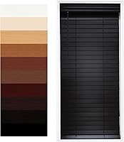 Vista 10 de TailorView Cortinas de ventana horizontales de madera personalizables sin cordón - Paletas de 2 pulgadas - Alabastro - Montaje interior o exterior.